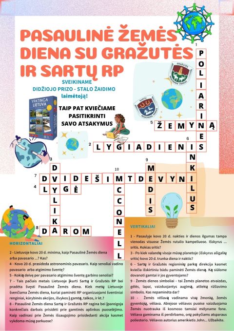 SKELBIAME KONKURSO ŽEMĖS DIENAI PAMINĖTI NUGALĖTOJĄ!