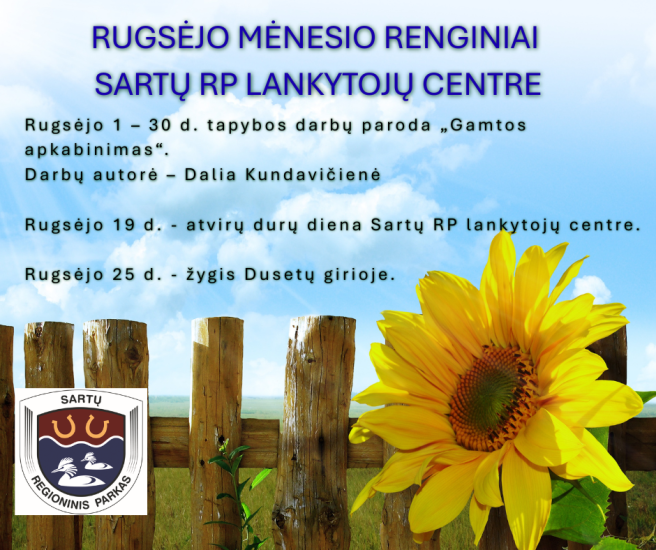 RUGSĖJO MĖNESIO RENGINIAI
